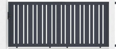 Produktbild von Schiebetor aus aluminium 3,5m VEYMONT H.160cm grau