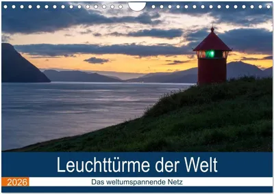Produktbild von Leuchttürme der Welt (Wandkalender 2026 DIN A4 quer), CALVENDO Monatskalender