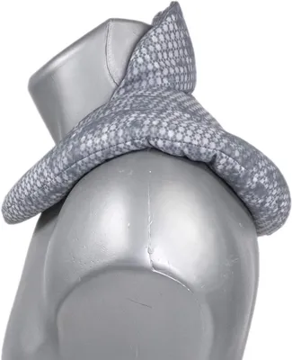 Productafbeelding van Neksteun met opstaande kraag, kussen gevuld met koolzaad, kussen voor gebruik in de magnetron, nek- en schouderkussen, design: gebruikte look, blauwgrijs