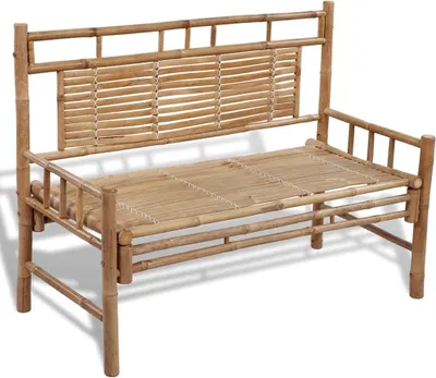 Image de Banc de jardin 120 cm Bambou