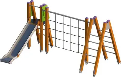 Produktbild von Erlebnisspielplatz Waldspielplatz Klettergerüst Spielbereich Bewegungsfläche