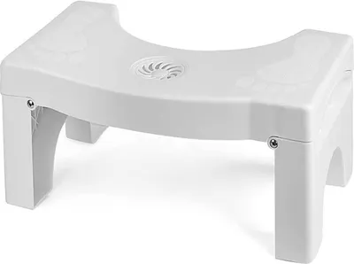 Produktbild von Klappbarer physiologischer Toilettenhocker gegen Verstopfung und Hämorrhoiden, Höhe 17,5 cm, Weiß