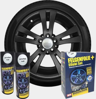 Produktbild von mibenco Felgenfolie + Effekt Set 2×400 ml Perleffekt – Sprühfolie