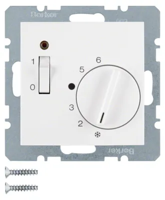 Produktbild von BER S1 Raumtemperaturregler 20301909 Öffner und Schalter polarweiss matt