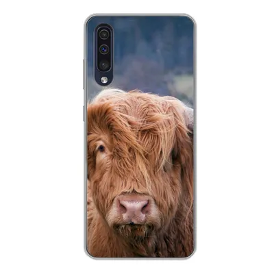 Produktbild von MuchoWow® Handyhülle Schutzhülle Hülle für Samsung Galaxy A50 Schottischer Highlander - Hörner - Berg Silikon Softcase Handy Hülle - Mobiltelefonhülle
