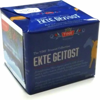 Produktbild von Ekte Geitost 250g Würfel original Ziegenkäse Norwegian Cheese Braunkäse Brunost Molkenkäse