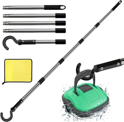 Imagen del producto de Gancho para robot de piscina con mástil telescópico, 185 cm, universal para la limpieza de piscinas