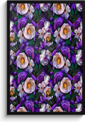 Produktbild von MuchoWow® MuchoWow® Gerahmtes Poster Blumen - Anemone - Rose 60x90 cm - Poster mit zchwarzem Bilderrahmen - Kunst