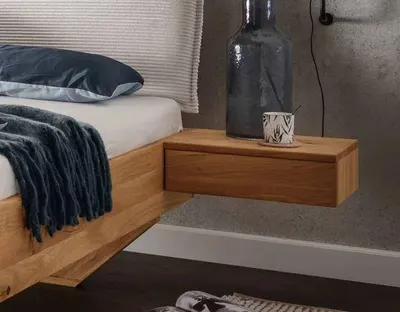 Produktbild von Nachtkonsole 45x15cm 'Mona & Josy & Salerno' Wildeiche geölt