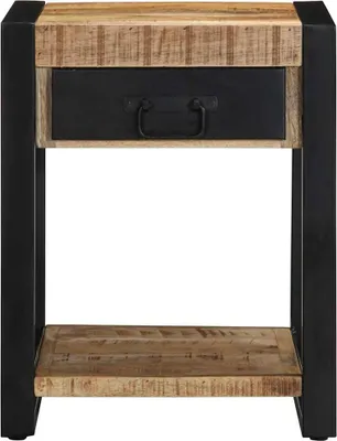 Produktbild von vidaXL Beistelltisch 40x40x50 cm Raues Massivholz Mango