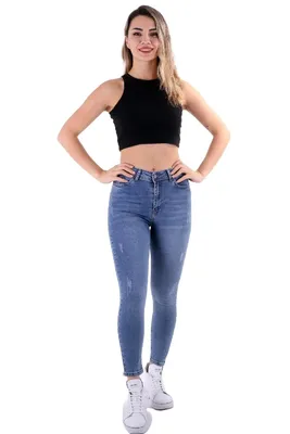 Produktbild von High Waist Skinny Jeans Hellblau 28