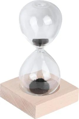 Image de Desktop Magnetic Glass Sand Hourglass with Base for Home Decoration Ornament Gift