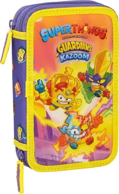 Zdjęcie produktu dla Doppel-Federtasche SuperThings Guardians of Kazoom Lila Gelb (28 szt.)