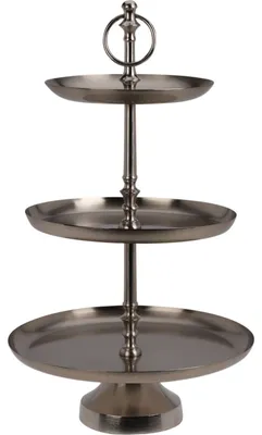 Produktbild von Tablett aus Metall 3-stufig, 50 cm