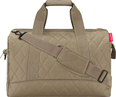 Produktbild von reisenthel allrounder L Weekender-Reisetasche, special edition, Rhombus Olive, recyceltes Polyestergewebe, Doktortaschen-Konstruktion, 6 Innensteckfächer, Reißverschluss mit Metallbügel, 48x29x39.5 cm, 30 L