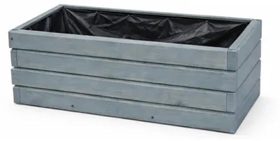 Obrázok produktu pre Drevený kvetináč na záhradu a terasu, už zmontovaný, sivý