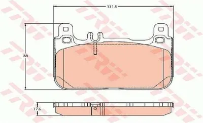 Produktbild von Bremsbelagsatz, Scheibenbremse TRW GDB2118