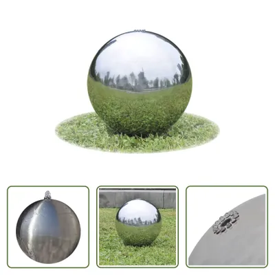 Obrázok produktu pre The Living Store Záhradná fontána Sphere s LED diódami z nehrdzavejúcej ocele 30 cm