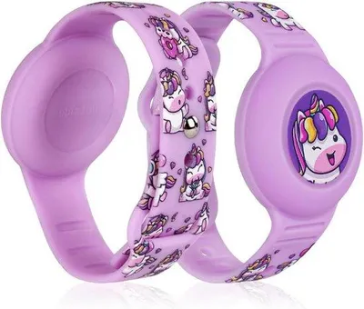 Produktbild von Silikonarmband für Apple AirTag, verstellt, anti-verlust, kinder- und seniorentauglich, kratzfest.