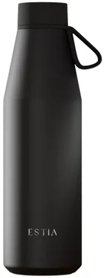 Produktbild von ESTIA Thermosflasche 500 ml Trinkflasche schwarz Isolierflasche aus Edelstahl Wasserflasche