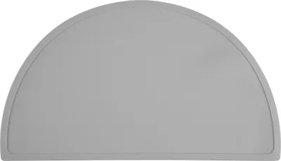 Immagine prodotto di Relaxdays Tovaglietta per bambini, a semicerchio, antiscivolo, lavabile, tappetino da tavola in silicone per neonati, LxP: 41,5 x 24 cm, grigio chiaro