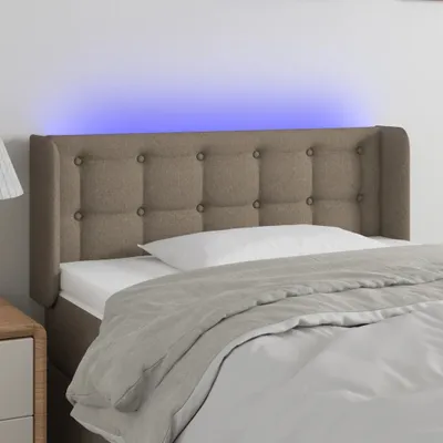 Immagine prodotto di The Living Store Testiera LED taupe 103x16x78/88 cm in tessuto