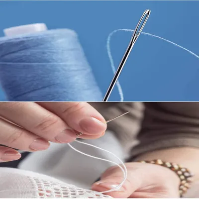 Produktbild von 15-teiliges Set mit großen stumpfen Nähnadeln - Handnähnadeln für Sticknadeln - 3 Größen - Zum Nähen und Handarbeiten