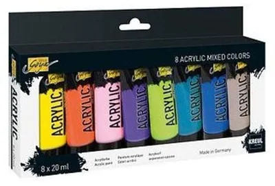 Image de SOLO GOYA Acrylique 20 ml Tuben 8er Set Mixed Colors