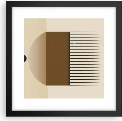Produktbild von Gerahmtes Poster - Schwarzer Rahmen - Abstraktion Geometrisch Boho - 30x30 cm - Wand Bild - Wanddeko - Wandbilder - Kunstposter - Wandposter - Bilderrahmen - Bilder - Kunstdruck - P2BAC30x30-4826