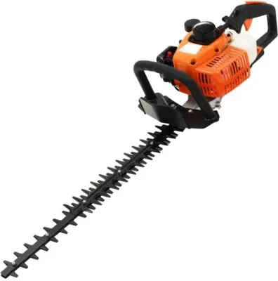Produktbild von Benzin-Heckenschere, Gartenschere, kann zum Schneiden von Rasen verwendet werden,Rückspul-Starter 180-Grad drehbarer Griff Beidseitig hin- und herbewegliche Messer, 722 mm, orange