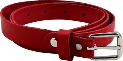 Produktbild von Gürtel aus Leder 2x115cm Ledergürtel mit Schnalle rot