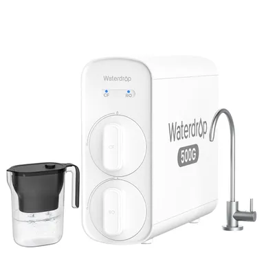 Produktbild von Waterdrop G5P500 Umkehrosmoseanlage, 500 GPD, mit einer zusätzlichen WD-PT-05BL-L Wasserfilterkanne