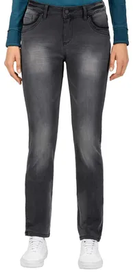 Produktbild von Timezone Damen Slim TahilaTZ Womanshape Straight Jeans,per Pack Schwarz (Faded B