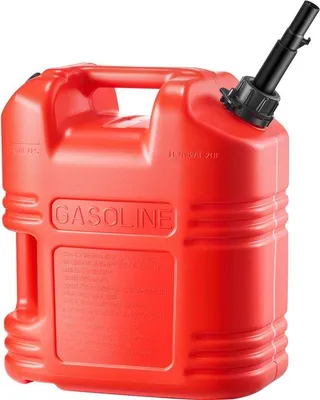 Immagine prodotto di Contenitore portatile da 19 litri per benzina, con beccuccio e misuratore, portata di 15 litri al minuto, design robusto, serbatoio piatto per auto, motori, ATV, UTV, colore rosso, confezione singola