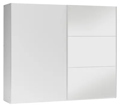Produktbild von Masseno Schiebetürenschrank IVERN 250/215/65 cm 2-türig mit Spiegel Weiß