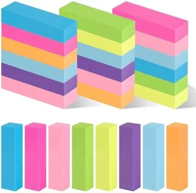 Produktbild von 1600 Stück Haftnotizen, Sticky Notes, Haftnotizen Klebezettel Klein, Haftstreifen Pastell, Page Marker 8 Farbe, Selbstklebende Notizblöcke Book Tabs für Schul, Büro, Hause, Sitzung