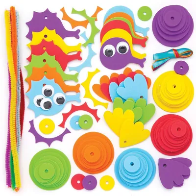 Produktbild von Seepferdchen Bastelset 6er-Pack von Baker Ross, DIY Basteln für Kinder