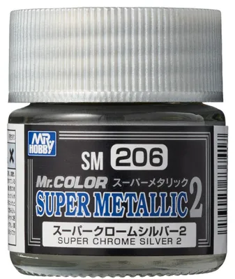 Produktbild von Mr Hobby - Gunze SM-206 - Mr. Color Super Metallic Colors II(10 ml)Silver II