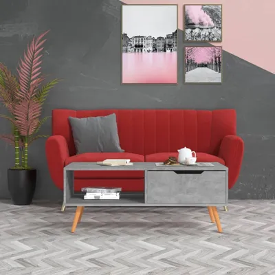 Obrázek produktu pro vidaXL Konferenční stolek betonový šedý 100x49,5x43 cm Materiál na bázi dřeva - Konferenční stolek - Konferenční stolky - Stoly do obývacího pokoje - Stoly do obývacího pokoje