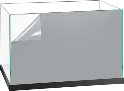 Produktbild von Aquarium Hintergrund Folie 50x50 cm – Grau - Aquarium Folie Rückwand aus PVC mit hoher Deckkraft - Rückwandfolie selbstklebend für einfache Montage - Klebefolie einfarbig für Aquarium und Terrarium