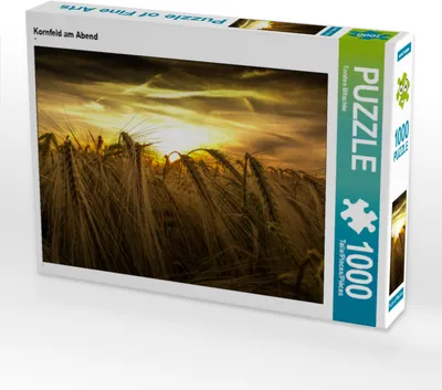 Produktbild von CALVENDO Puzzle Kornfeld am Abend 1000 Teile Puzzle quer | 1000 Teile Lege-Größe 64x48cm Foto-Puzzle für glückliche Stunden
