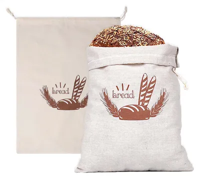 Obrázek produktu pro Ln¨§n¨¦ s¨¢?ky na chleba, balen¨ª po 2 kusech, 40 x 30 cm, opakovan¨§ pou?iteln¨¦ s¨¢?ky na chleba se stahovac¨ª ?¨¾?rkou, velk¨¦ na chleba, bagety, dom¨¢c¨ª chl¨¦b a dal?¨ª potraviny
