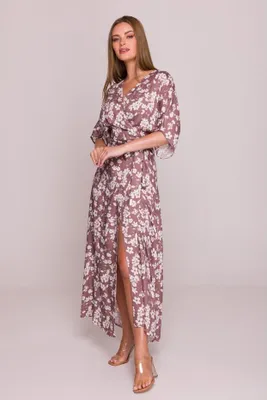 Produktbild von Stylove Maxikleid für Frauen Philia S405 braun XL