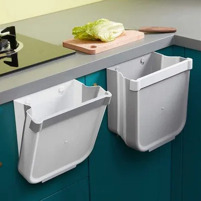 Immagine prodotto di Contenitore per rifiuti pieghevole Famanu - Grigio, design salvaspazio