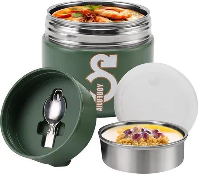 Immagine prodotto di Contenitore termico da 1300 ml in acciaio inossidabile per alimenti e bambini