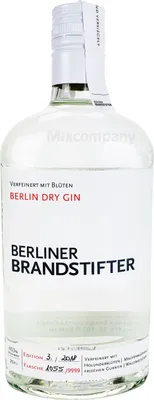 Produktbild von Brandstifter Berlin  Dry Gin 0,7l (43,3% Vol) Bar Longdrink Cocktail Sammlung Gin Tonic- [Enthält Sulfite]