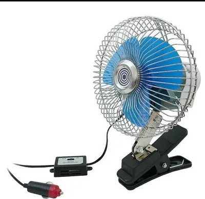 Zdjęcie produktu dla Wentylator Samochodowy 6 Metalowy 12V Z Klipsem