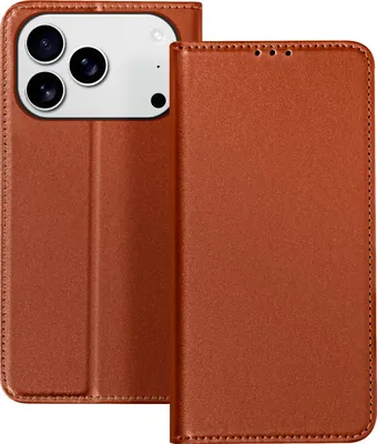 Obrázek produktu pro Avizar, kožené pouzdro iPhone 17 Pro s přihrádkami na karty a stojánkem, hnědé