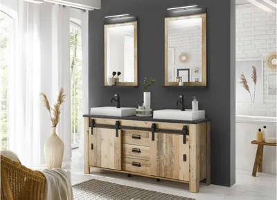 Produktbild von Badset Sherwood B2 Old Style hell anthrazit inkl. Becken