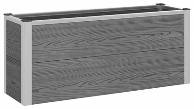 Produktbild von vidaXL Hochbeet Grau 100 x 30 x 22 cm WPC und Aluminium